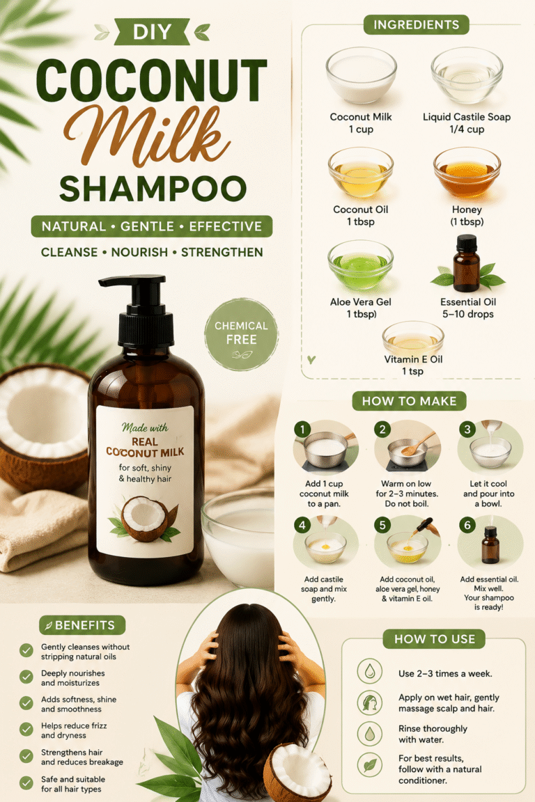 DIY Coconut Milk Shampoo Recipe for Soft, Shiny  Healthy Hair Naturally