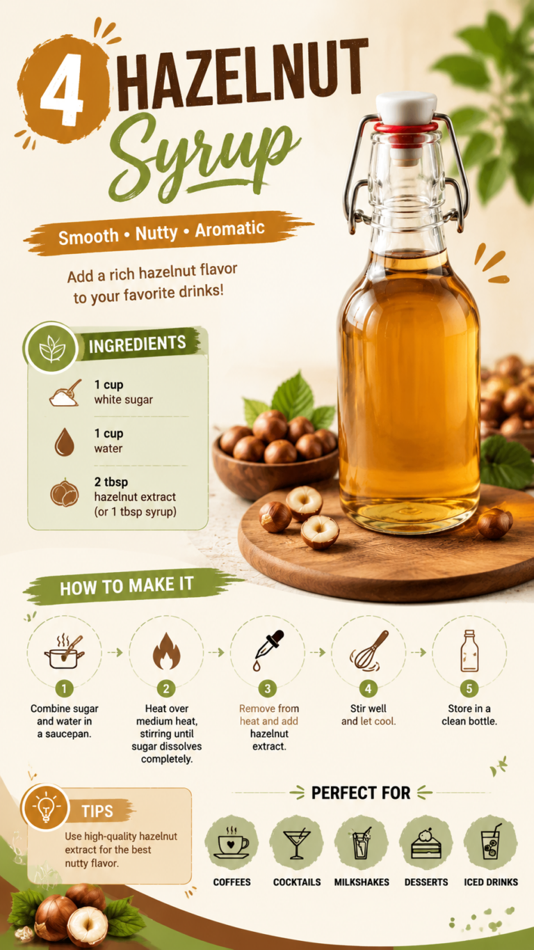 Homemade Hazelnut Syrup Recipe  Rich Nutty Flavor for Coffee  Drinks
