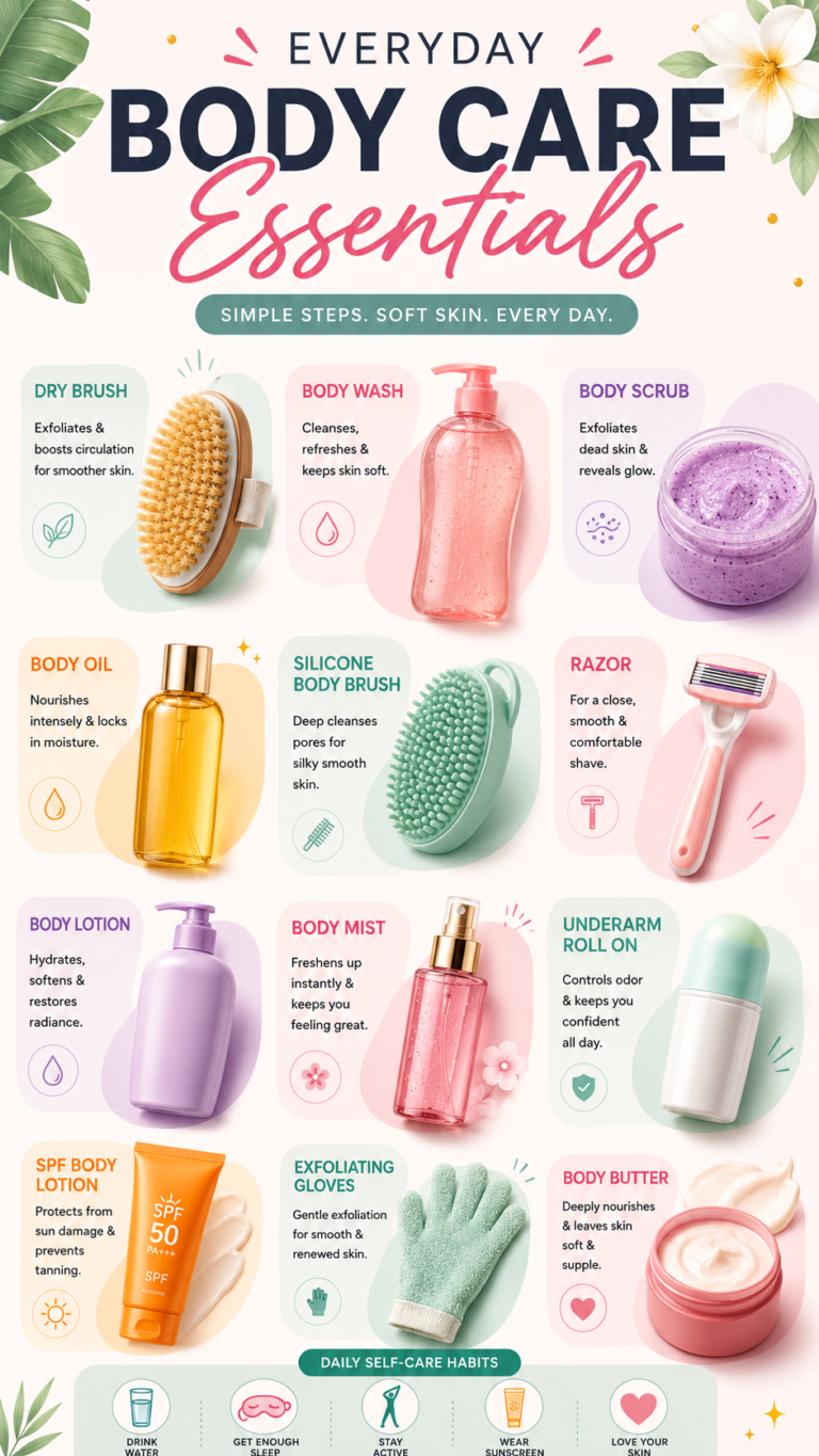 Body Care Essentials 15 Must-Have Steps for Soft, Glowing Skin