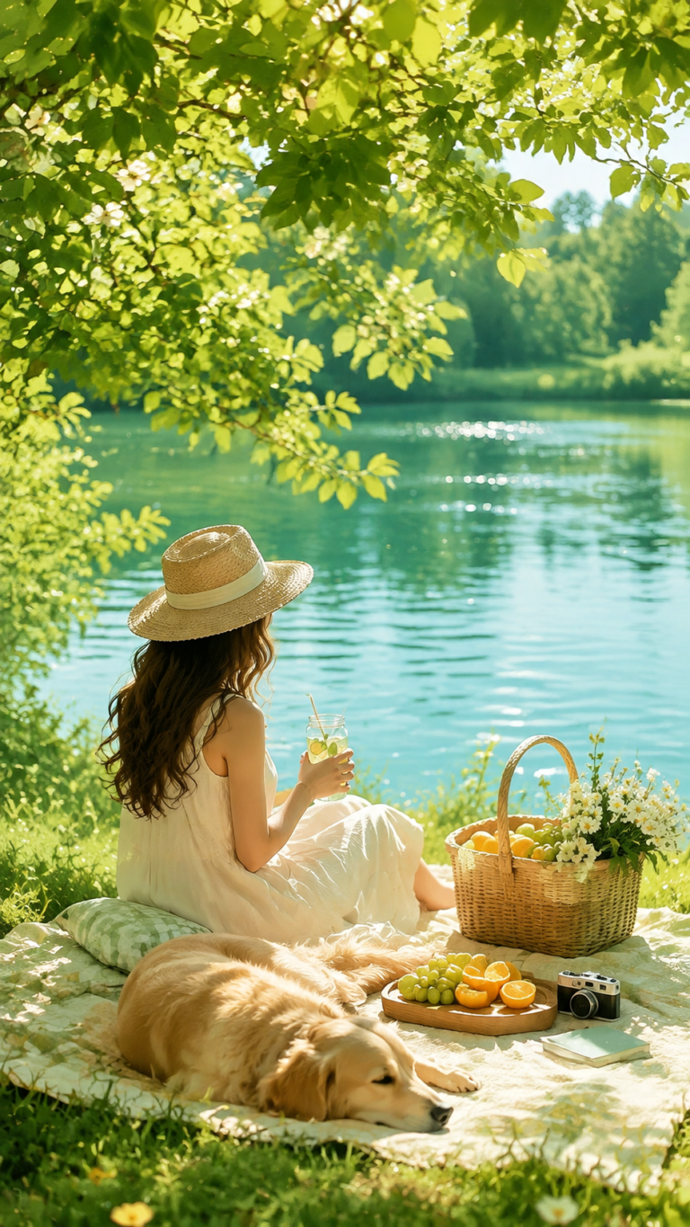 Peaceful Summer Picnic by the Lake  Cozy Nature Escape Inspiration