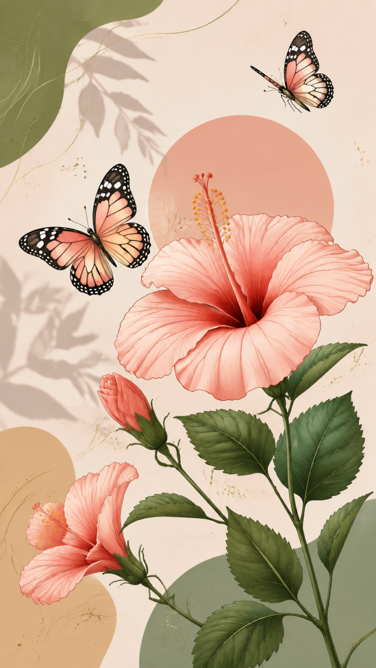 Beautiful Butterfly Flower Coloring Page  Relaxing Nature Art for Adults  Kids