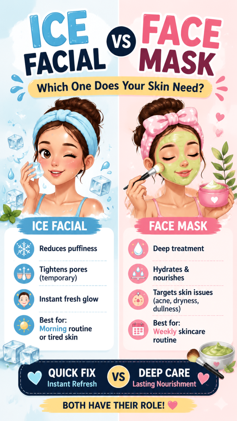 Ice Facial vs Face Mask Which Skincare Routine Is Best for Your Skin