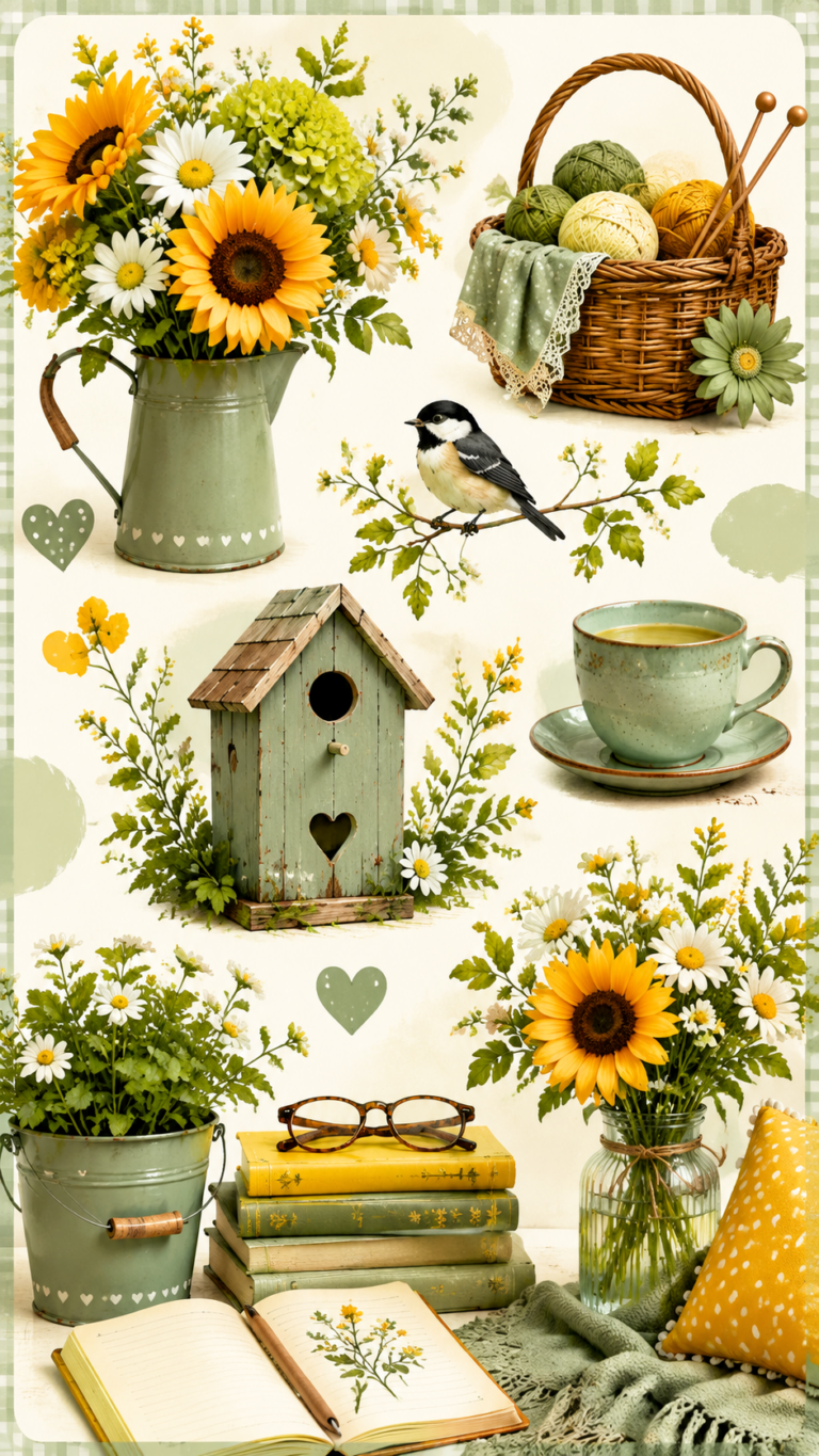 Cozy Cottage Garden Inspiration Simple Joys, Flowers  Peaceful Living Ideas