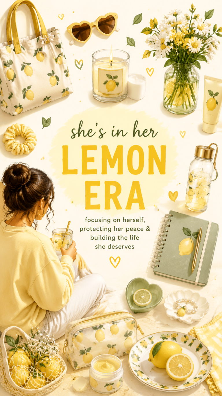 Lemon Girl Era Aesthetic  Self Love, Cozy Lifestyle  Glow Up Inspiration