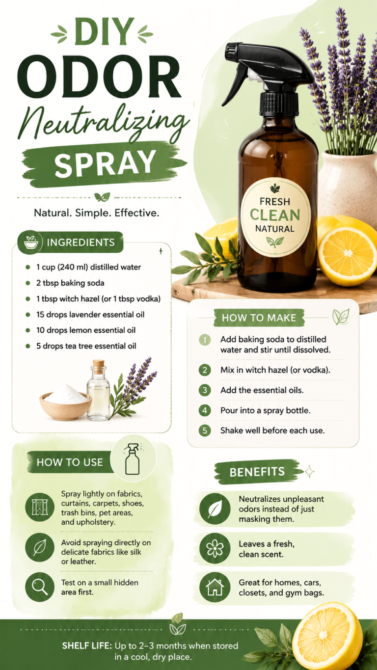 DIY Natural Odor Neutralizing Spray Recipe for a Fresh Clean Home