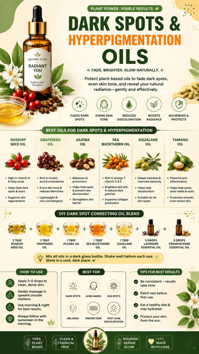 Best Natural Oils for Dark Spots  Hyperpigmentation  Glow Skin Naturally