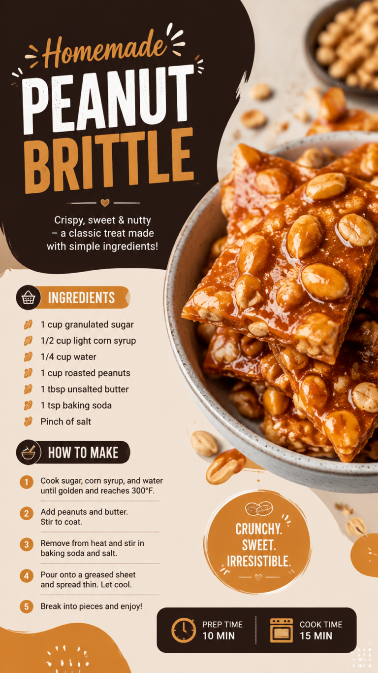 Classic Homemade Peanut Brittle Recipe Easy Crunchy Candy Treat at Home