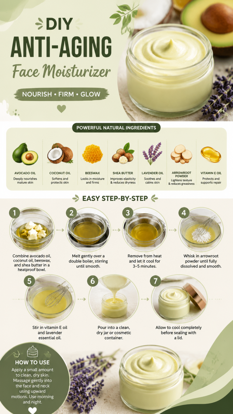 DIY Anti-Aging Face Moisturizer Recipe with Natural Skin Loving Ingredients