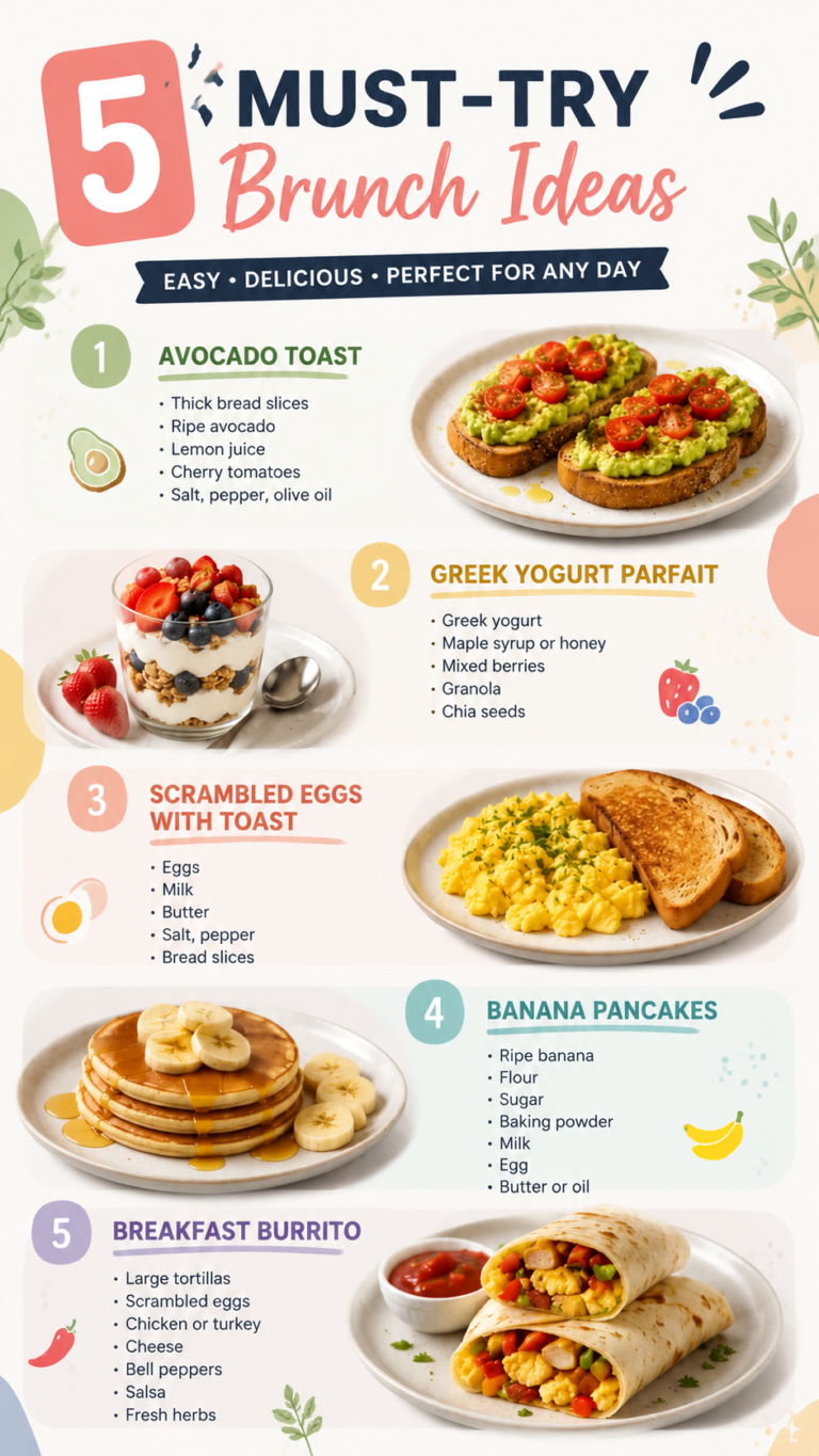 5 Easy Brunch Recipes Ideas for a Delicious Weekend Breakfast Spread