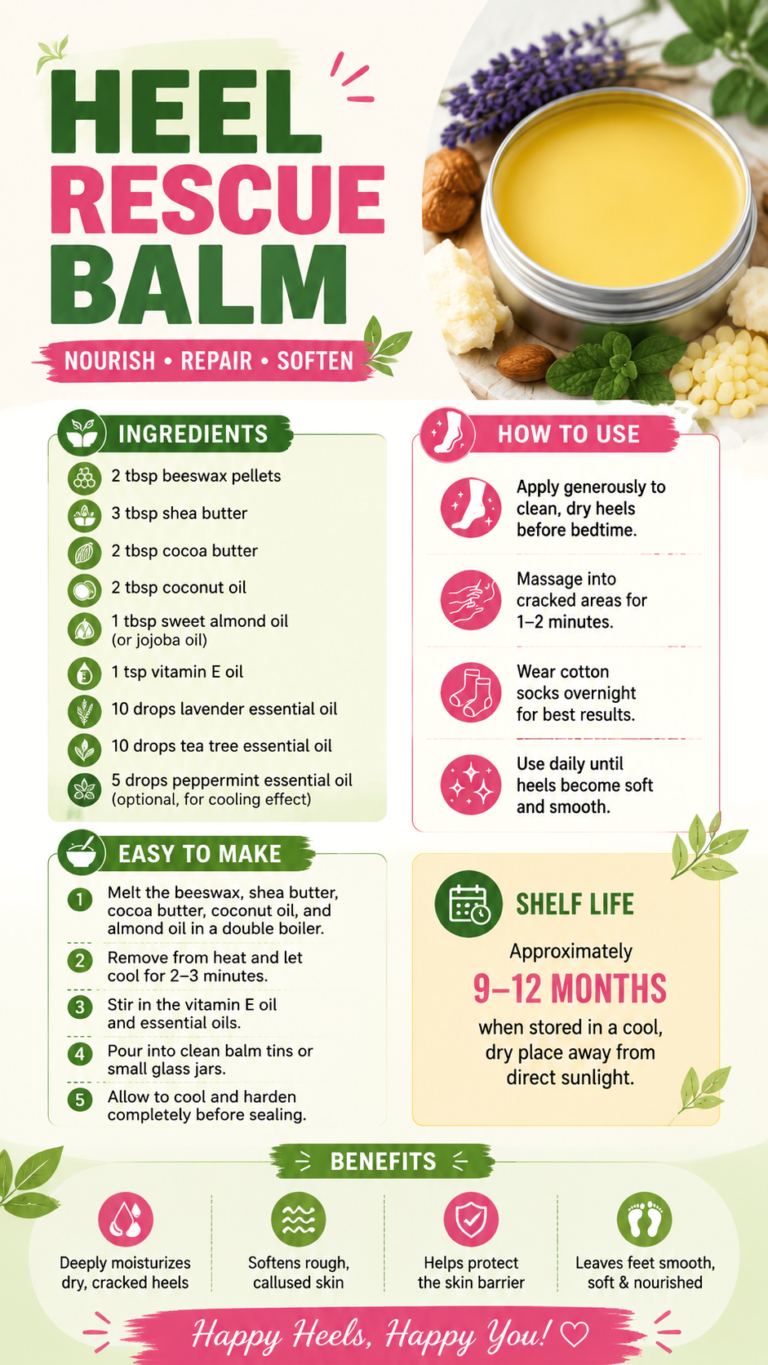 DIY Heel Rescue Balm Recipe for Soft, Smooth  Cracked Heel Care at Home