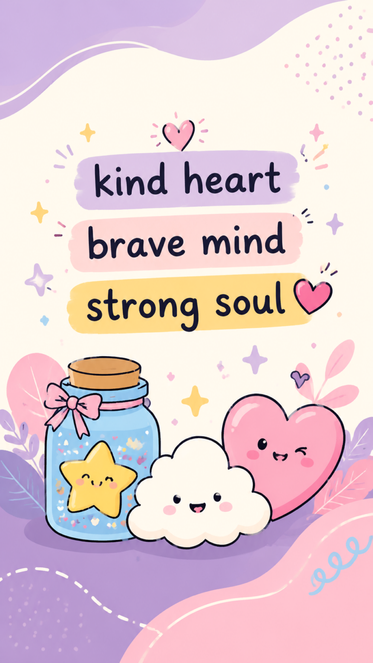 Kind Heart Brave Mind Strong Soul  Daily Self Love Affirmations