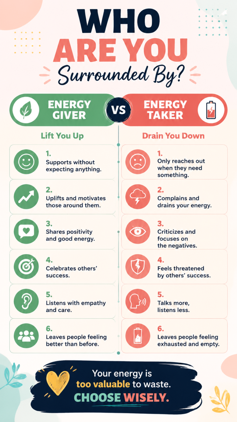 Energy Givers vs Energy Takers Signs of Healthy Relationships  Boundaries