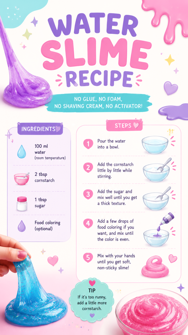 Easy DIY Slime Recipe Without Glue  Fun Homemade Slime for Kids at Home