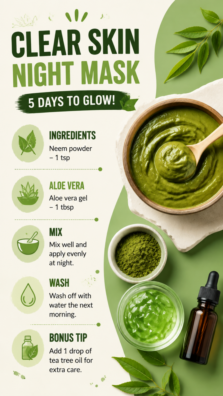 Acne Remedy for Clear Skin  Easy Overnight Neem  Aloe Vera Face Mask Tips