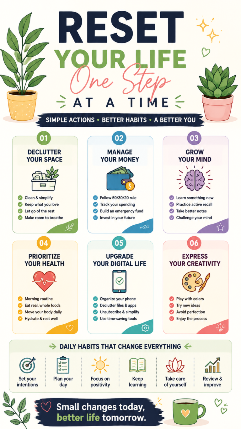 Reset Your Life One Step at a Time  Self Improvement Guide for Growth