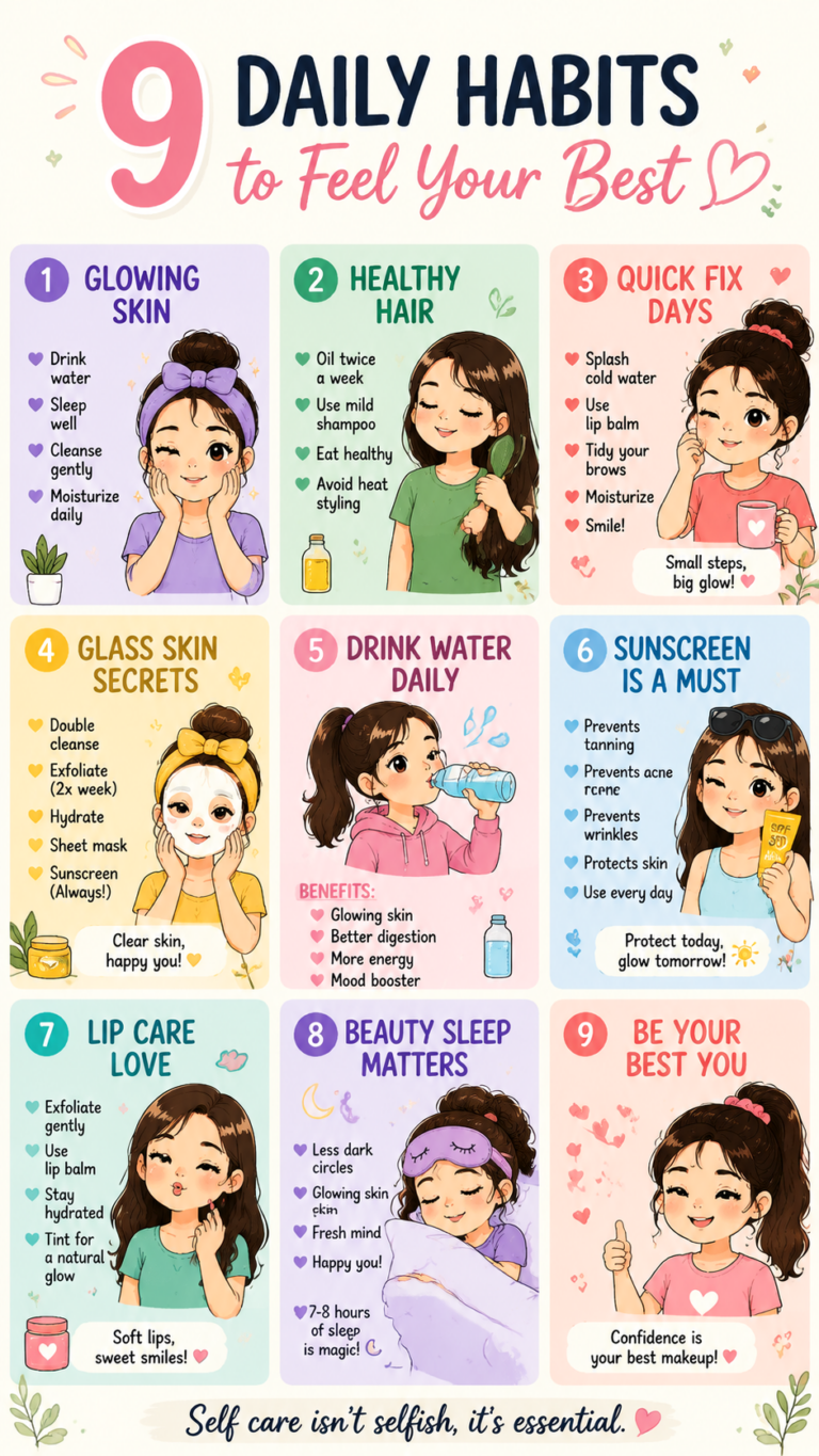 Glowing Skin Care Tips  Easy Daily Skincare Routine for Healthy Radiant Skin