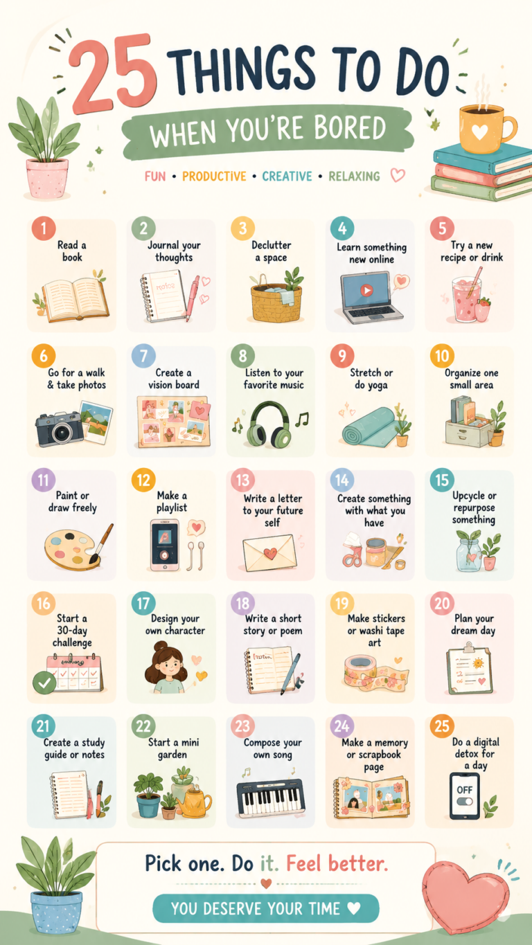 50 Fun Things To Do When Youre Bored Creative, Productive  Relaxing Ideas