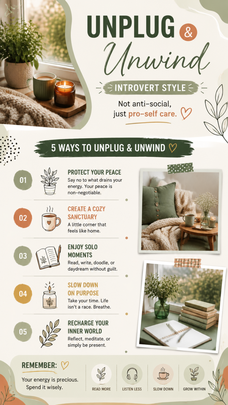 Introvert Self-Care Ideas  Unplug, Unwind  Recharge Your Mind