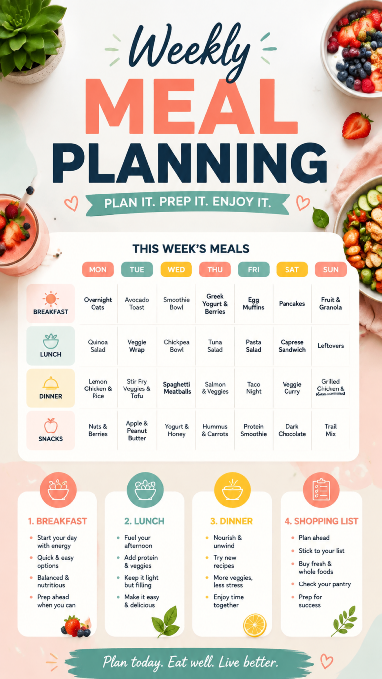 Healthy Weekly Meal Planning Ideas  Aesthetic Schedule  Prep Inspiration