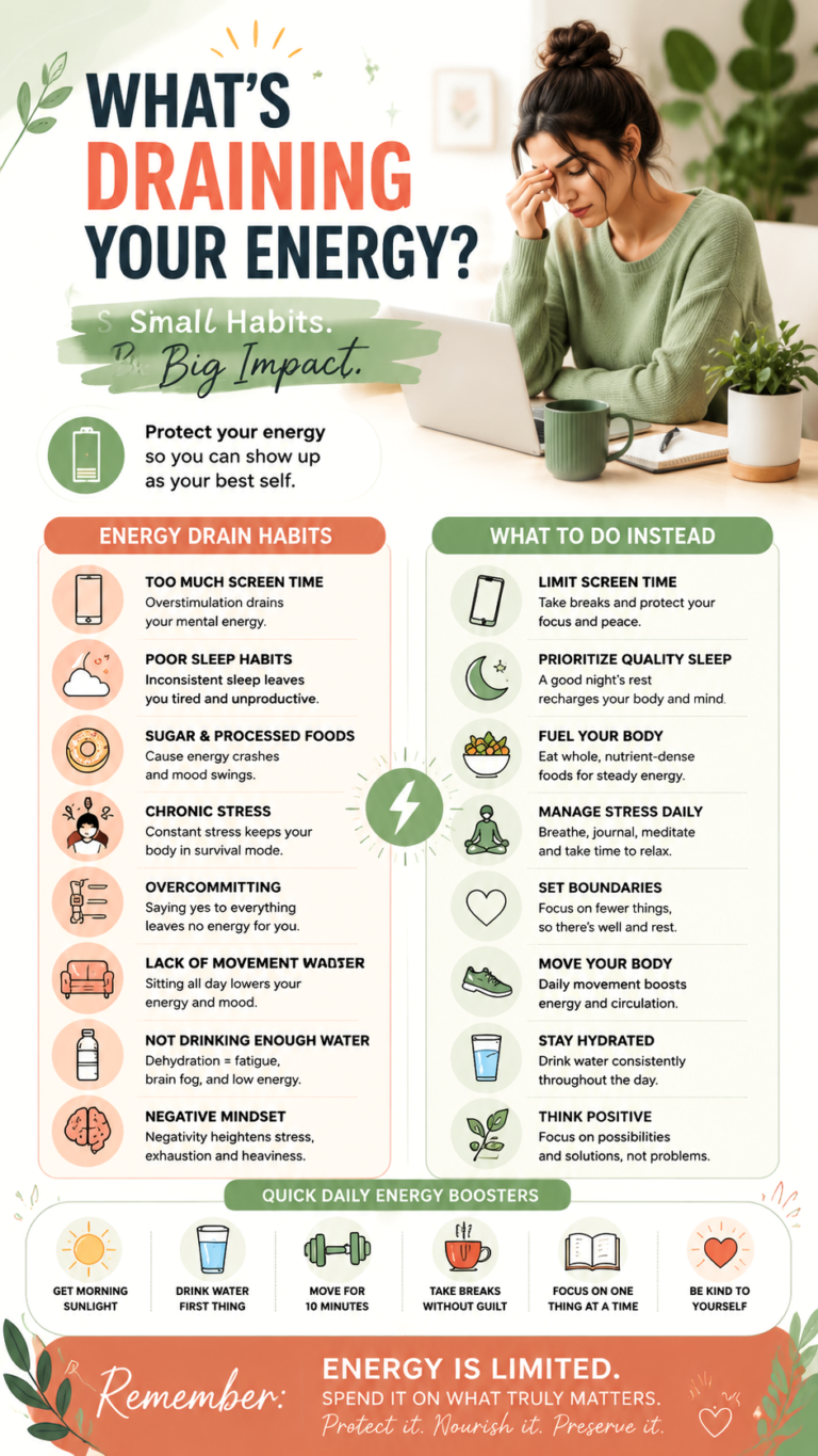 10 Energy-Draining Habits Making You Tired All Day  Simple Fixes