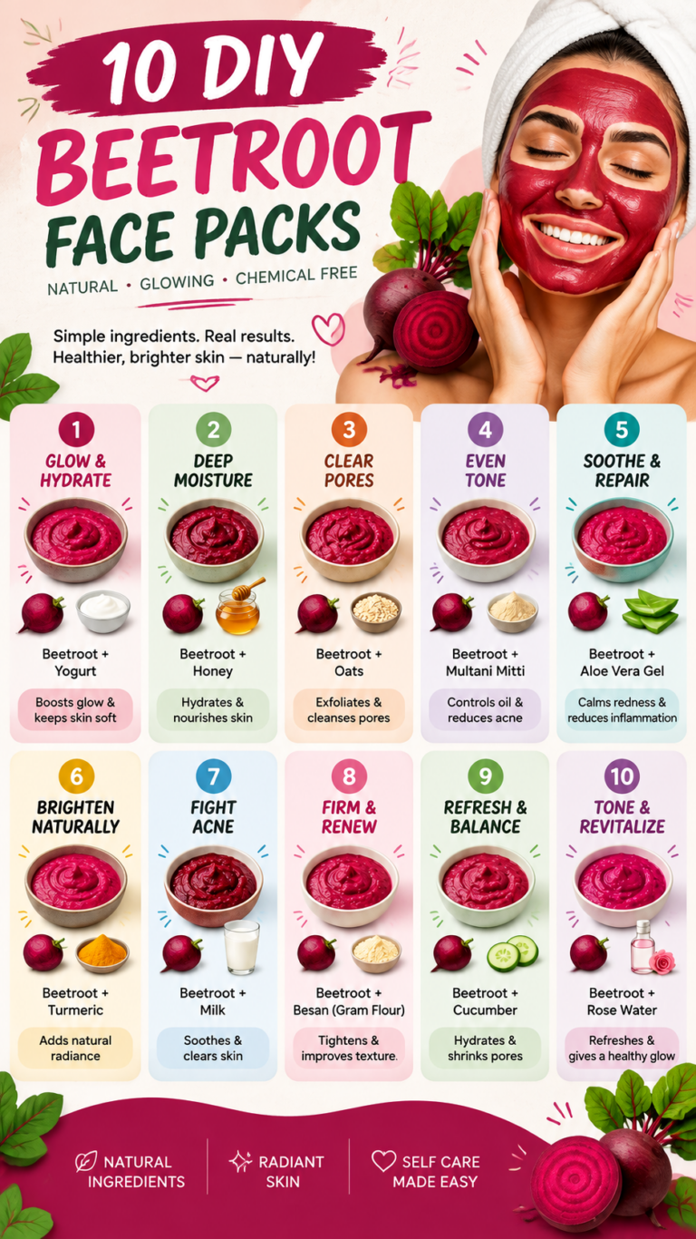 10 DIY Beetroot Face Packs for Glowing Skin  Natural Beauty Tips
