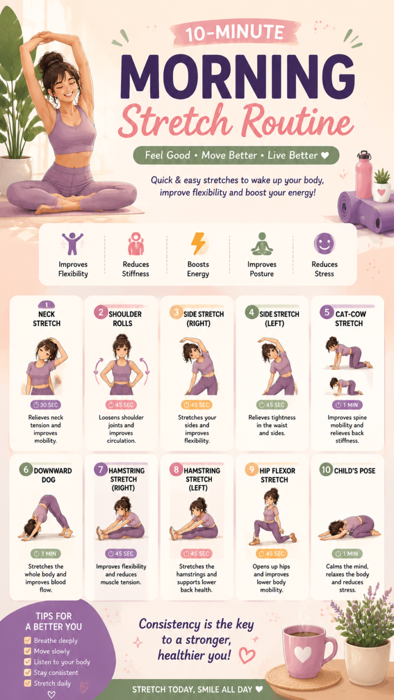 10-Minute Morning Stretch Routine for Beginners  Boost Flexibility  Energy