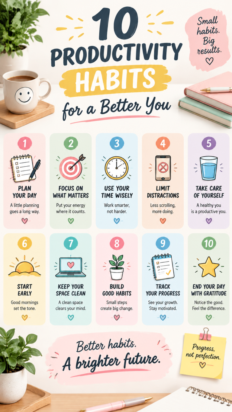 10 Productivity Habits for Success  Simple Daily Habits to Get More Done