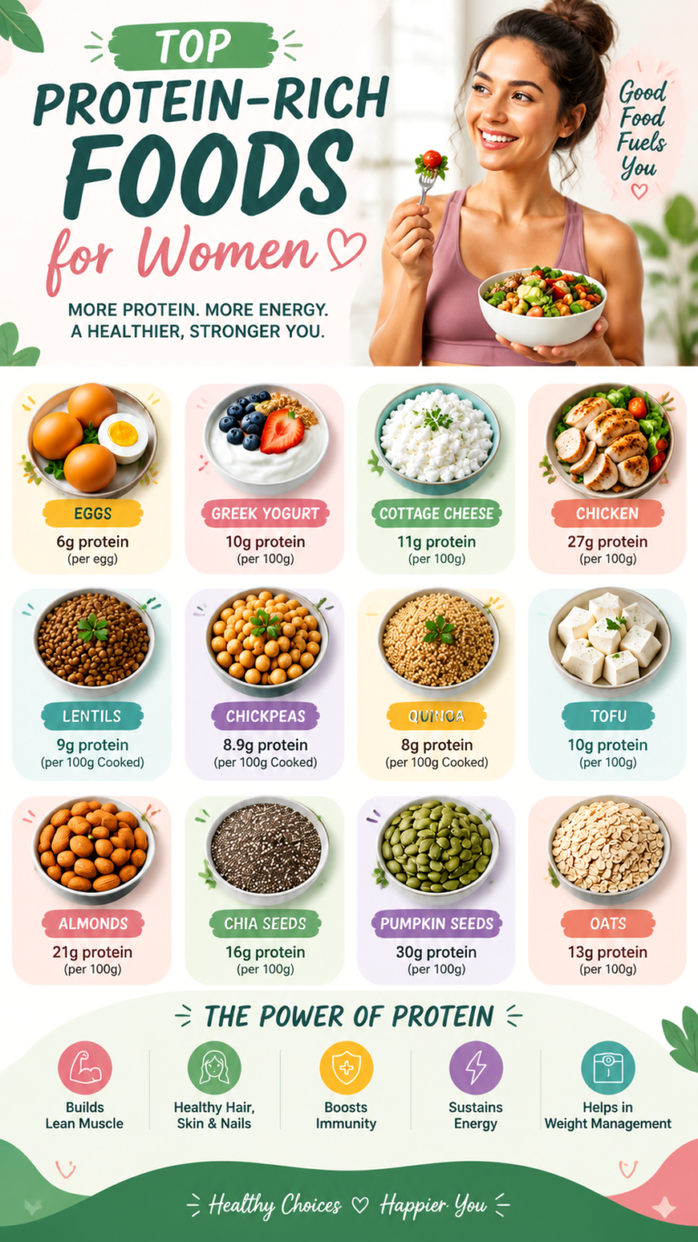 15 High Protein Foods for Women Healthy Protein-Rich Ideas