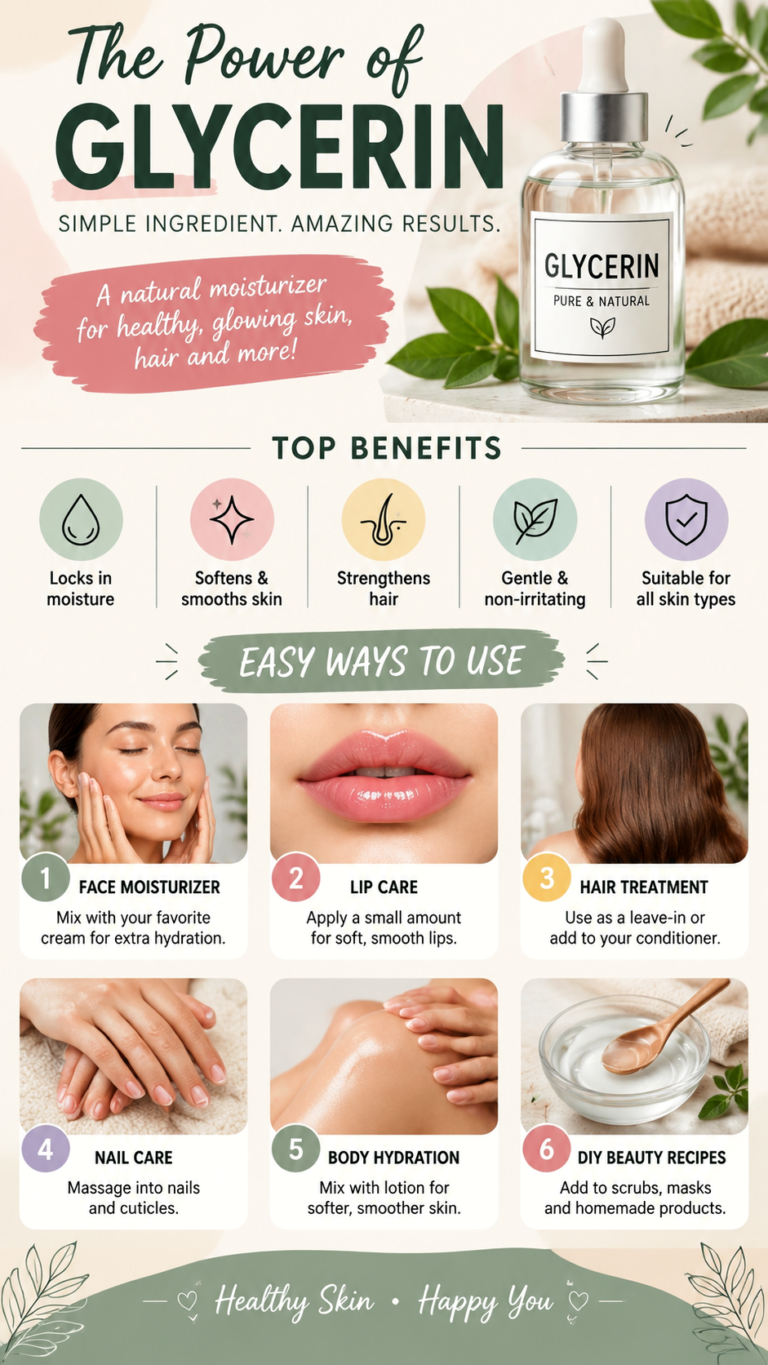 15 Glycerin Uses for Soft Skin  Shiny Hair  Beauty Tips