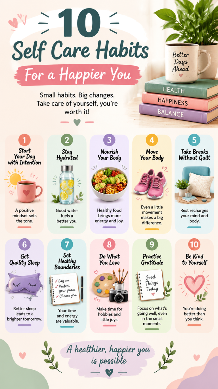 Daily Self Care Habits for a Calmer, Happier Life