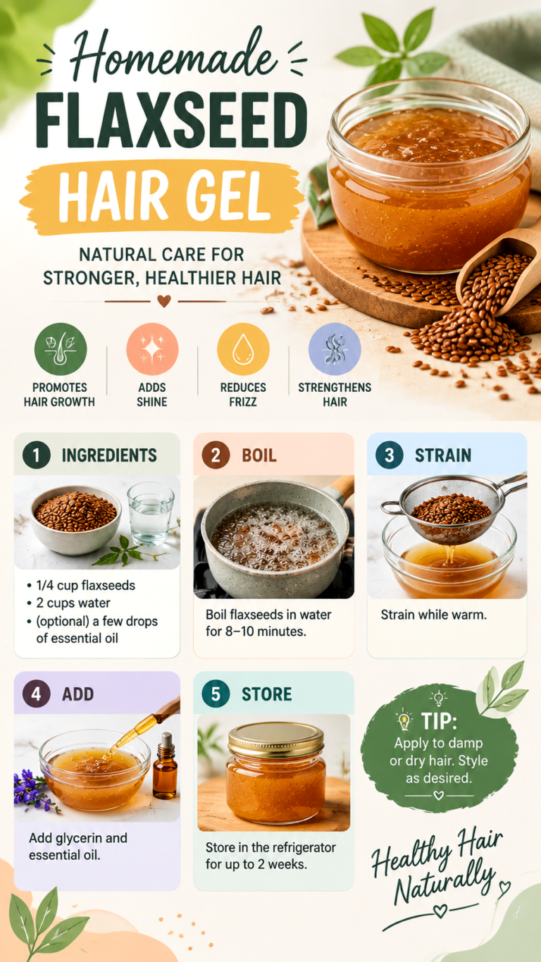 DIY Flaxseed Hair Gel Recipe for Natural Strong Hold Styling