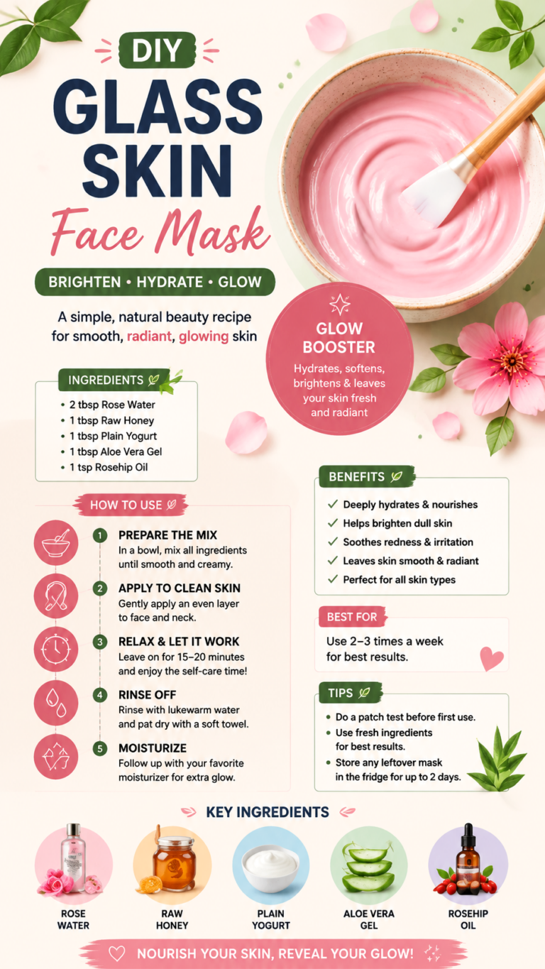 DIY Glass Skin Face Mask Recipe for Hydrated, Glowing Skin at Home