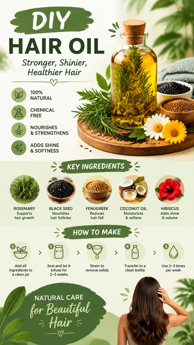 DIY Hair Growth Oil Recipe for Stronger Roots  Shiny Healthy Hair