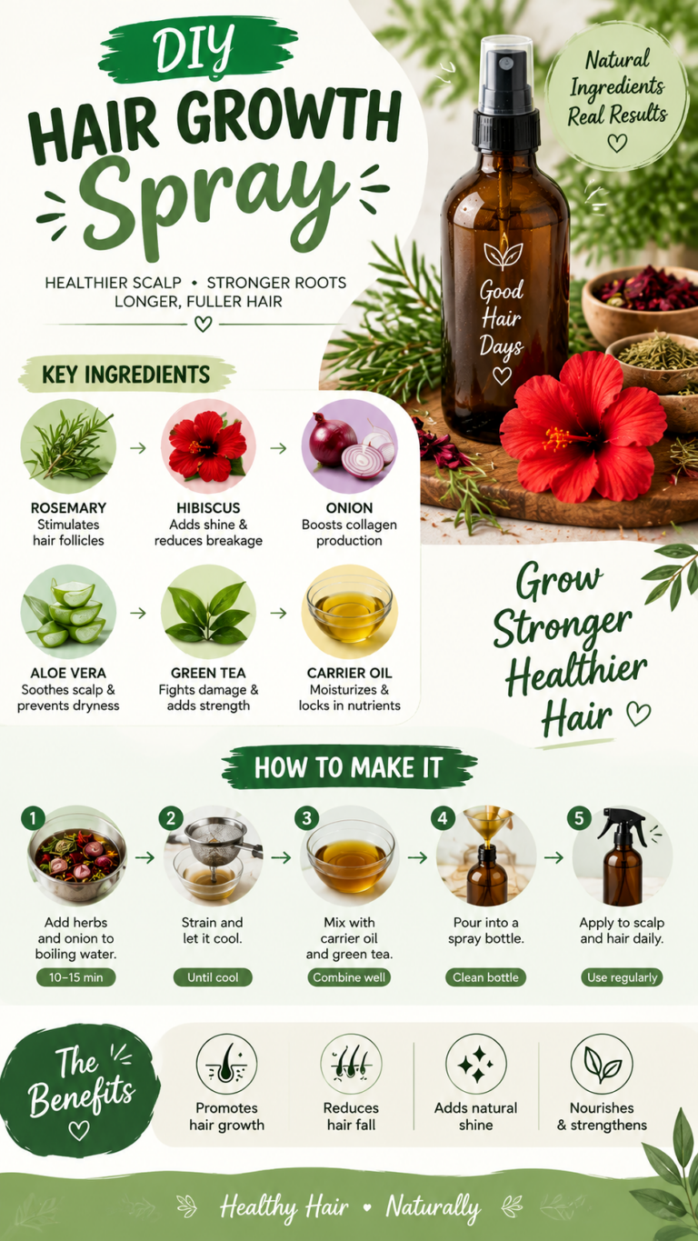 DIY Rosemary Hair Growth Spray Recipe for Thicker, Healthier Hair