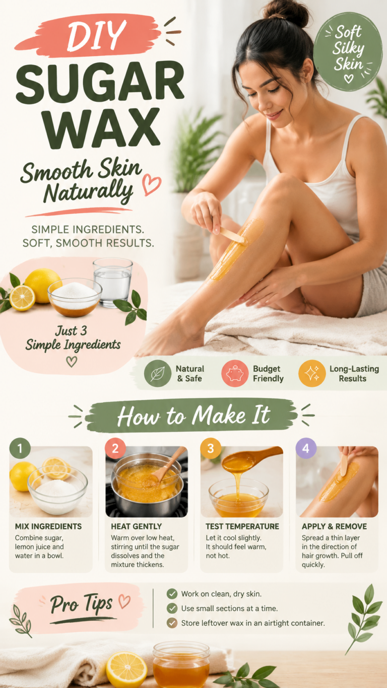 DIY Sugar Wax Recipe for Smooth Skin  Easy Natural Hair Removal at Home