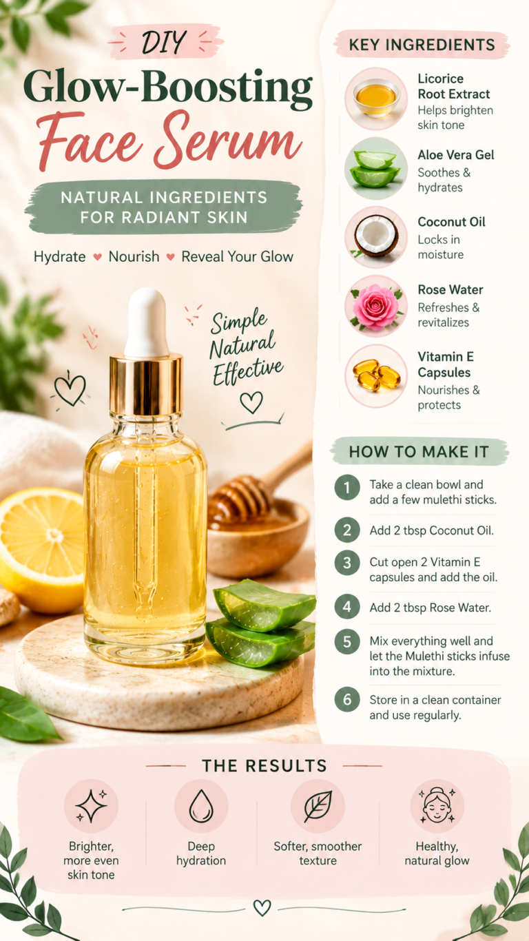 DIY Mulethi Serum Recipe  Natural Licorice Serum for Glowing Glass Skin