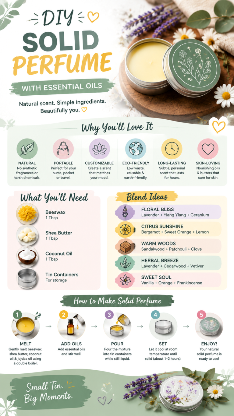 DIY Solid Perfume Recipe with Essential Oils  Easy Beginner Guide