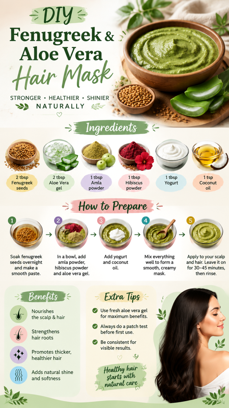 Fenugreek  Aloe Vera Hair Mask for Healthy Hair Growth
