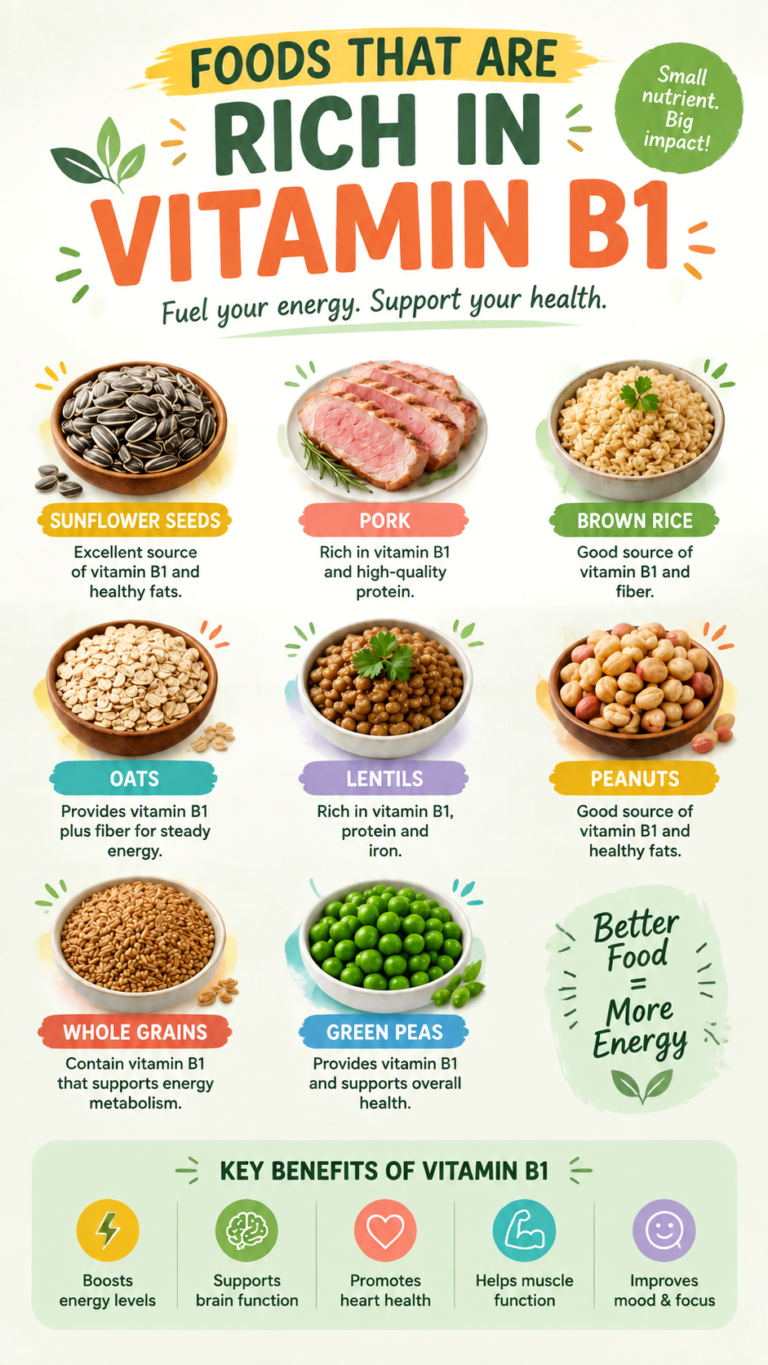 Vitamin B1 Rich Foods Top Foods High in Thiamine for Energy  Health