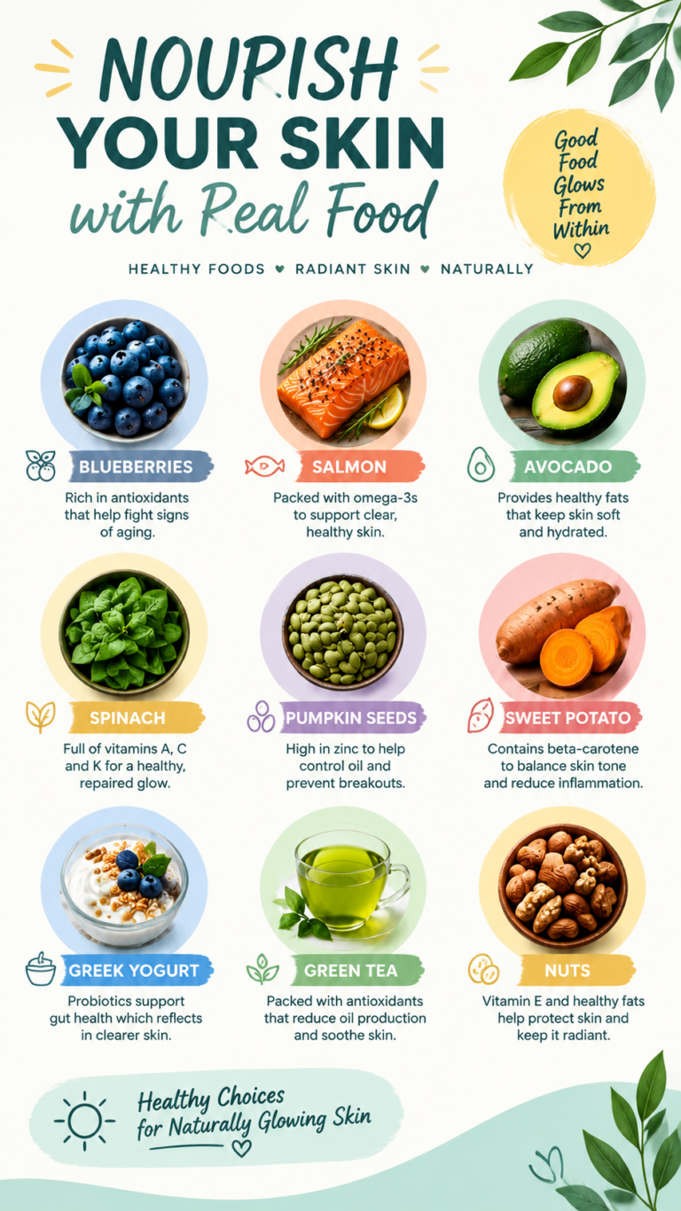 Best Foods for Clear Skin Natural Acne-Fighting Foods for Healthy Skin