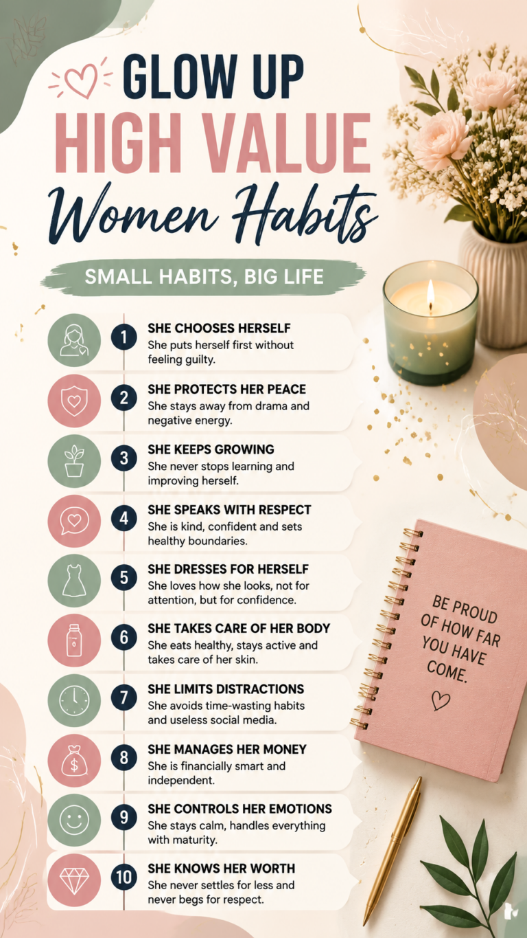 High Value Woman Habits   Glow Up Routine  Feminine Lifestyle Guide