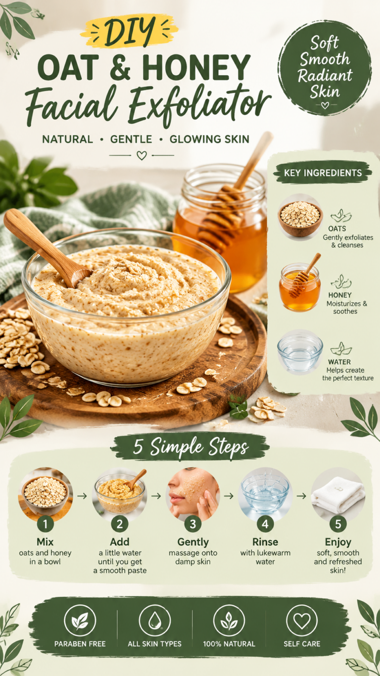 DIY Oat and Honey Facial Exfoliator  Gentle Homemade Face Polish