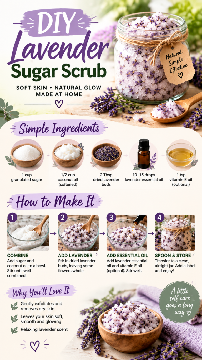 DIY Lavender Sugar Scrub Recipe With Natural Garden Ingredients
