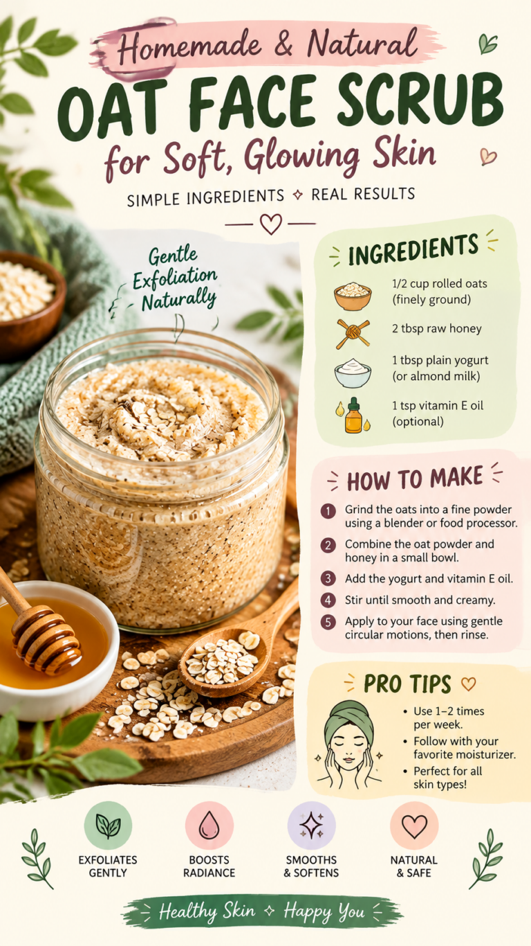 DIY Honey Oat Face Scrub Recipe for Gentle Natural Skincare