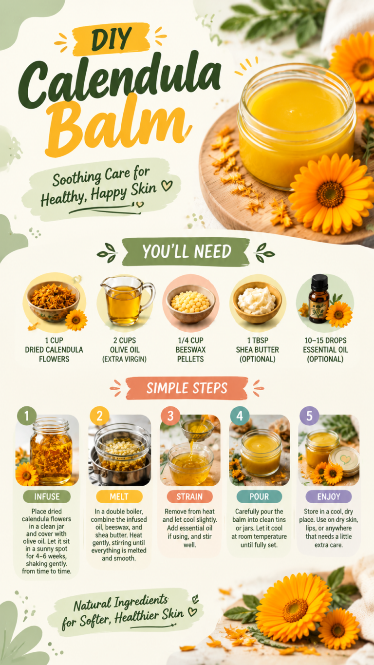 DIY Calendula Balm Recipe for Natural Skin Care at Home