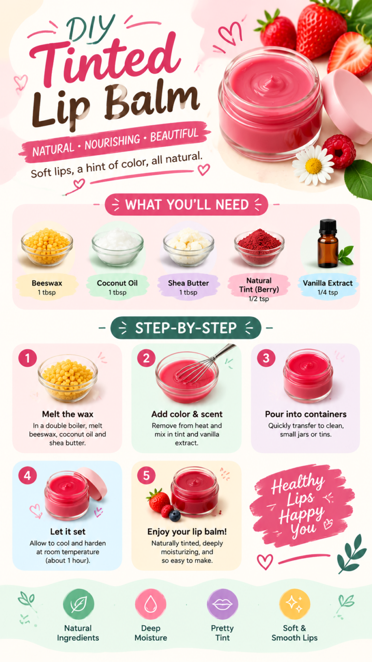 DIY Homemade Lip Balm Recipes with Natural Ingredients for Soft Lips