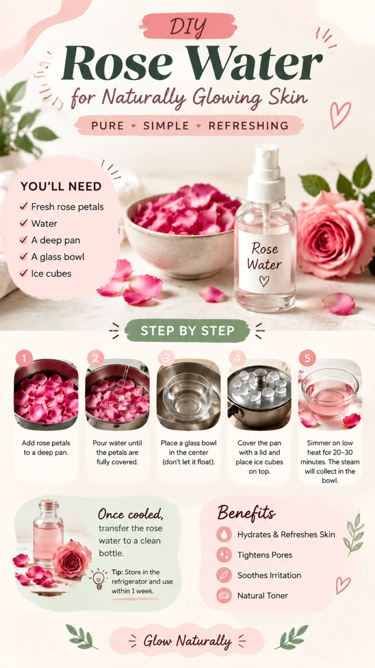 How to Make Rose Water at Home for Glowing Skin  Natural Beauty Care