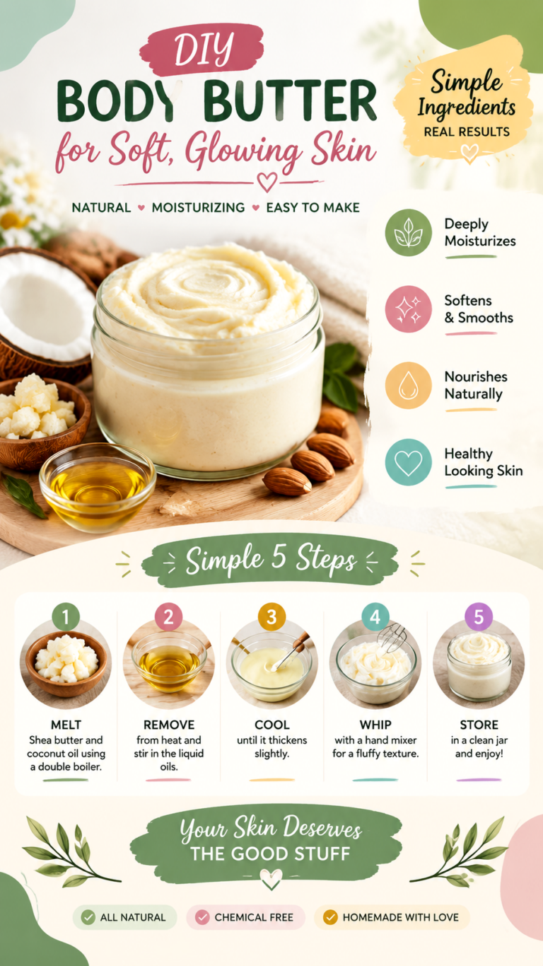 DIY Beginner Body Butter Recipe Natural Whipped Shea Butter for Soft Skin