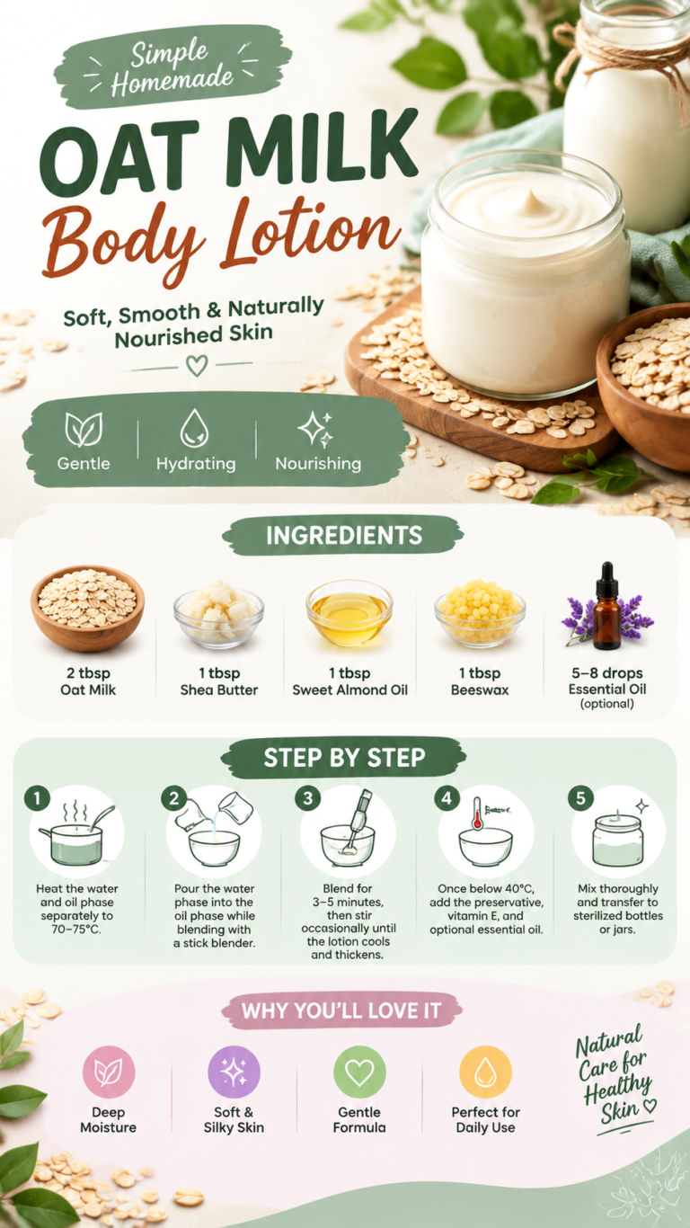 DIY Oat Milk Body Lotion Recipe for Soft, Hydrated Sensitive Skin