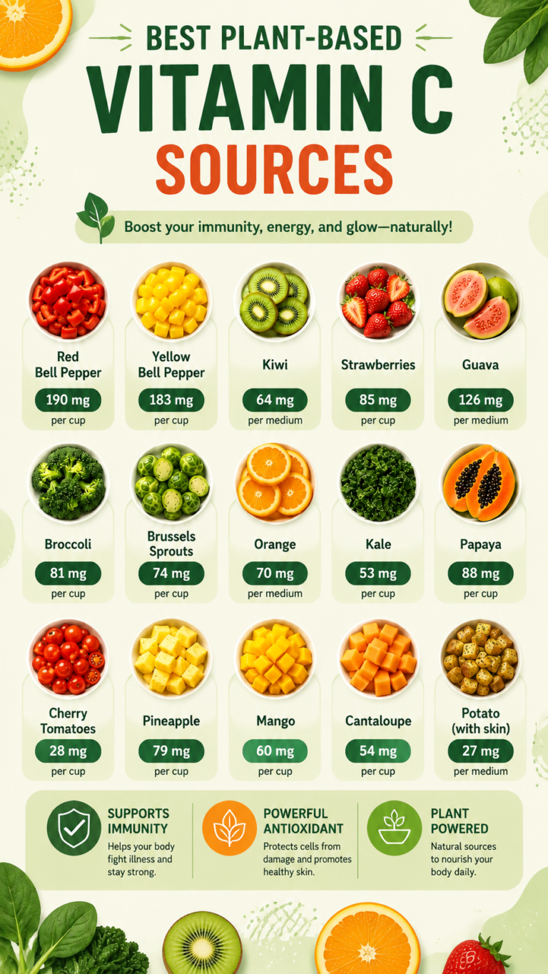 Top Plant-Based Vitamin C Foods for Immunity and Healthy Skin
